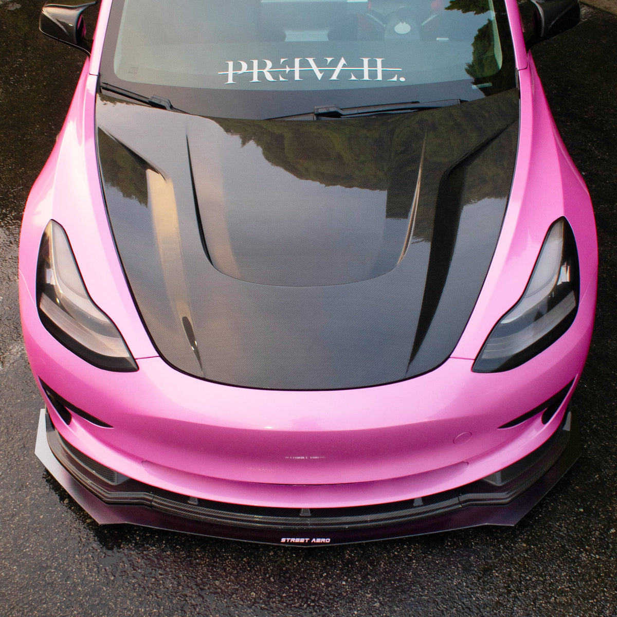 2017-2023 Tesla Model 3 (Aftermarket Front Lip) - Splitter Aerodynamics
