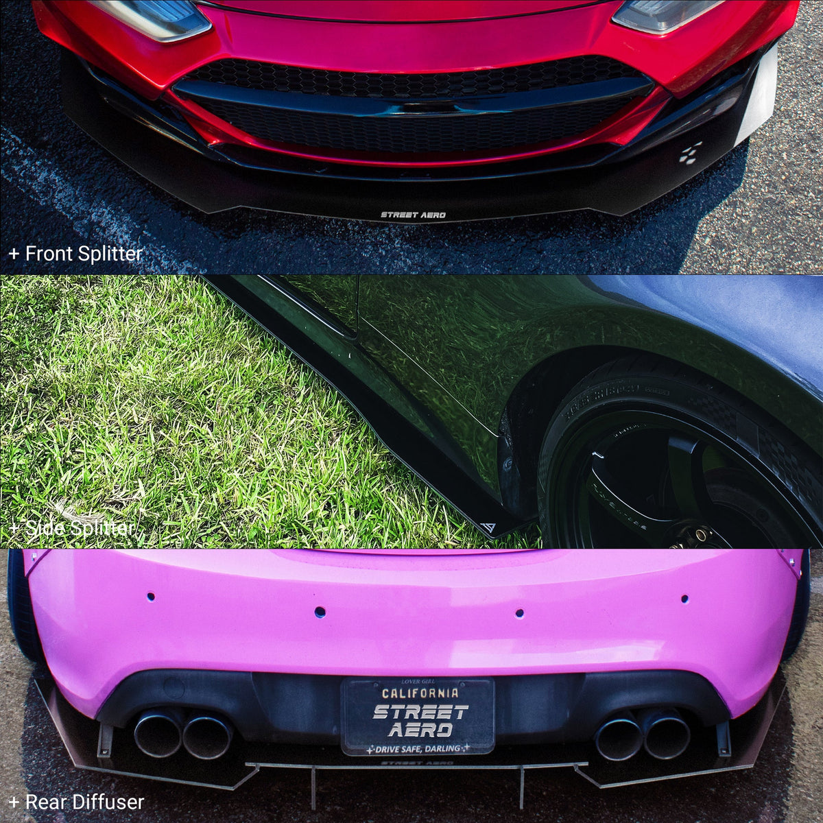 2013-2016 Hyundai Genesis Coupe (M&S Hyper G Type A Bumper) - Front Splitter Aerodynamics