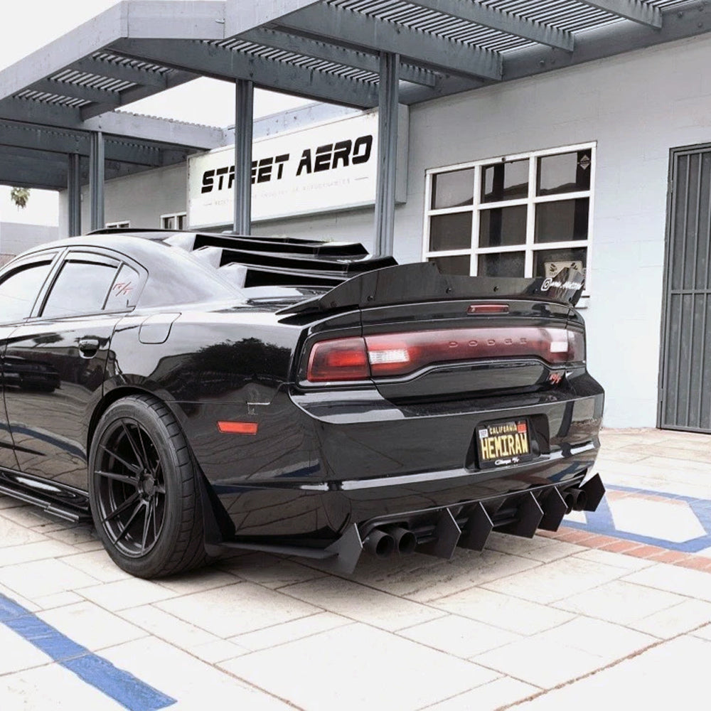street aero 2011-2014 dodge charger rt rear diffuser