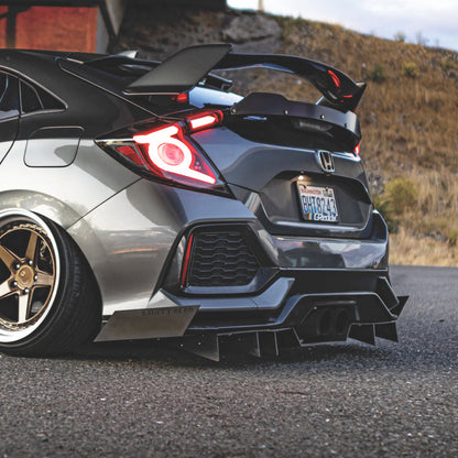 2017-2018 Honda Civic Hatchback - Classic Edition Rear Diffuser Aero Dynamics