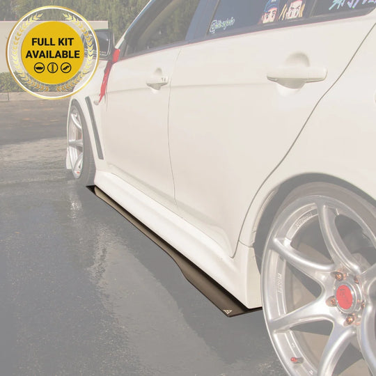2008-2015 Mitsubishi Lancer Evo X - Side Skirt Splitter Set Aerodynamics