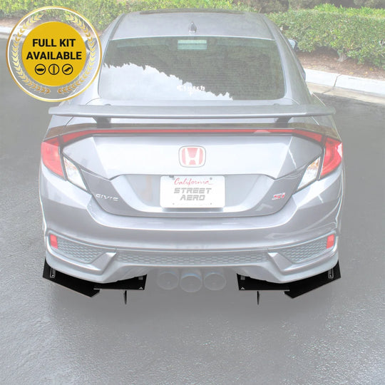 2016-2020 Honda Civic Si Coupe - Rear Diffuser Aerodynamics