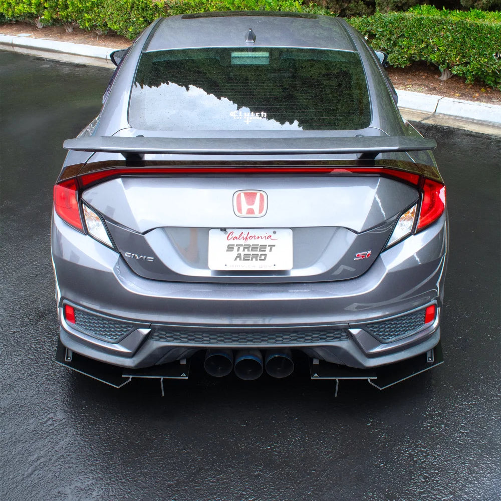 2016-2020 Honda Civic Si Coupe - Rear Diffuser Aerodynamics