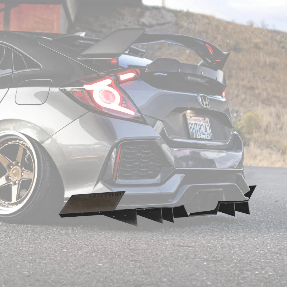 2017-2018 Honda Civic Hatchback - OG Edition Rear Diffuser – Street Aero