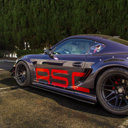 2006-2008 Porsche Cayman (Pandem V1 Widebody) - Side Skirt Splitter Set Aerodynamics