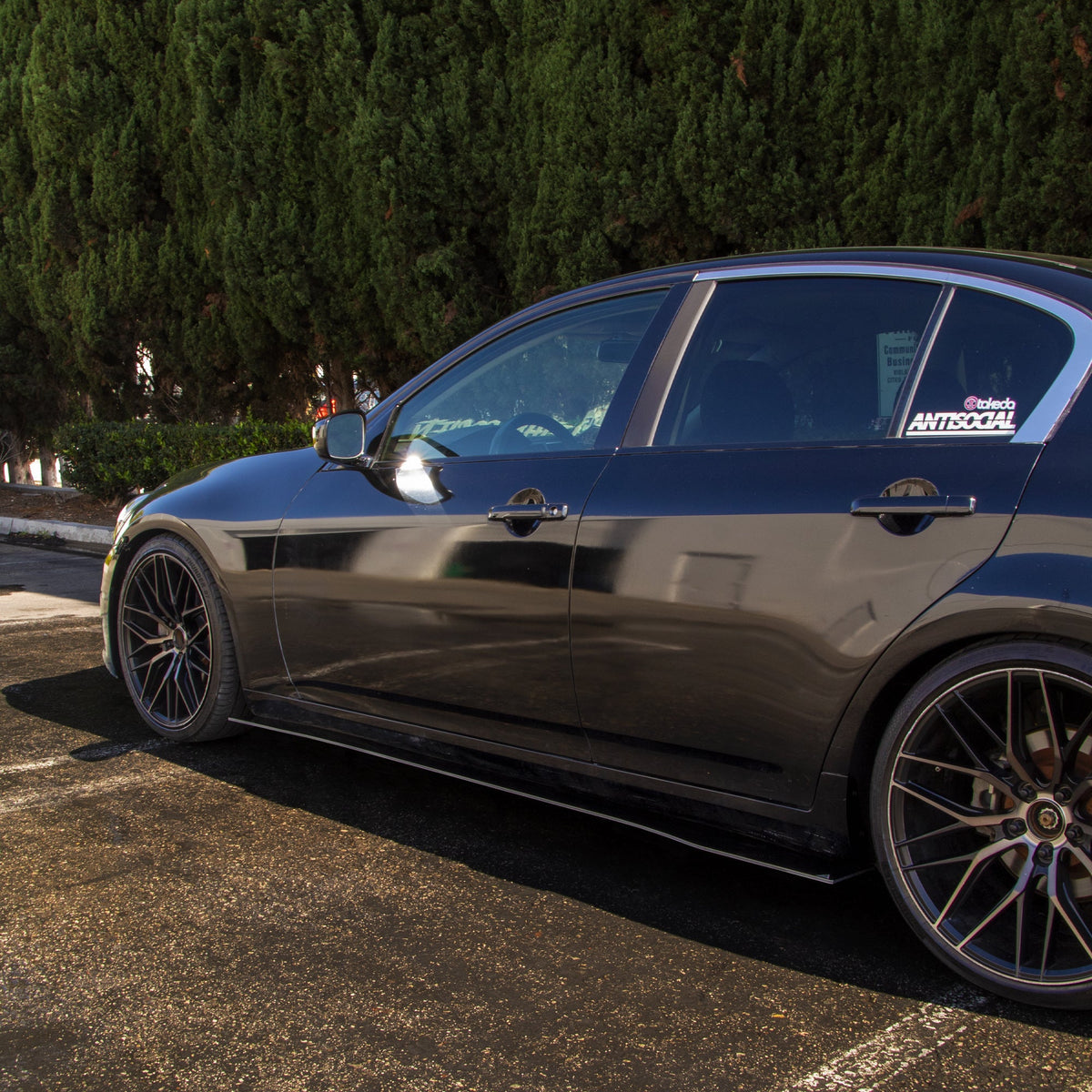 2007-2015 Infiniti G37 Sedan - Side Skirt Splitter Set Aerodynamics