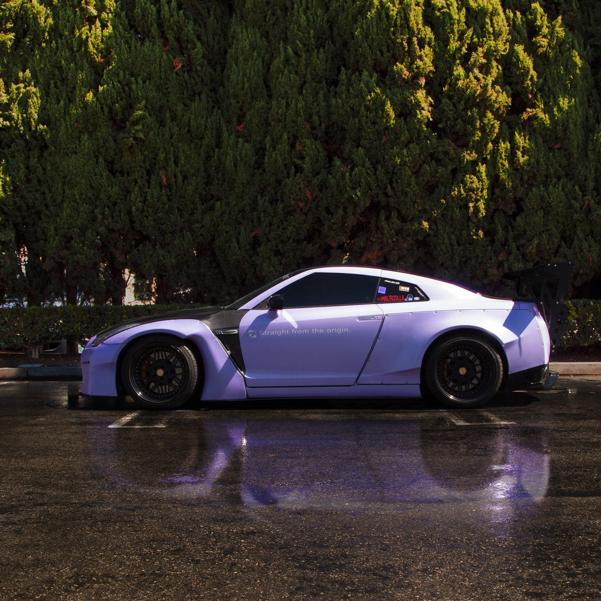 2009-2015 Nissan Gtr R35 (Rocket Bunny Kit) - Side Skirt Splitter Set Aerodynamics