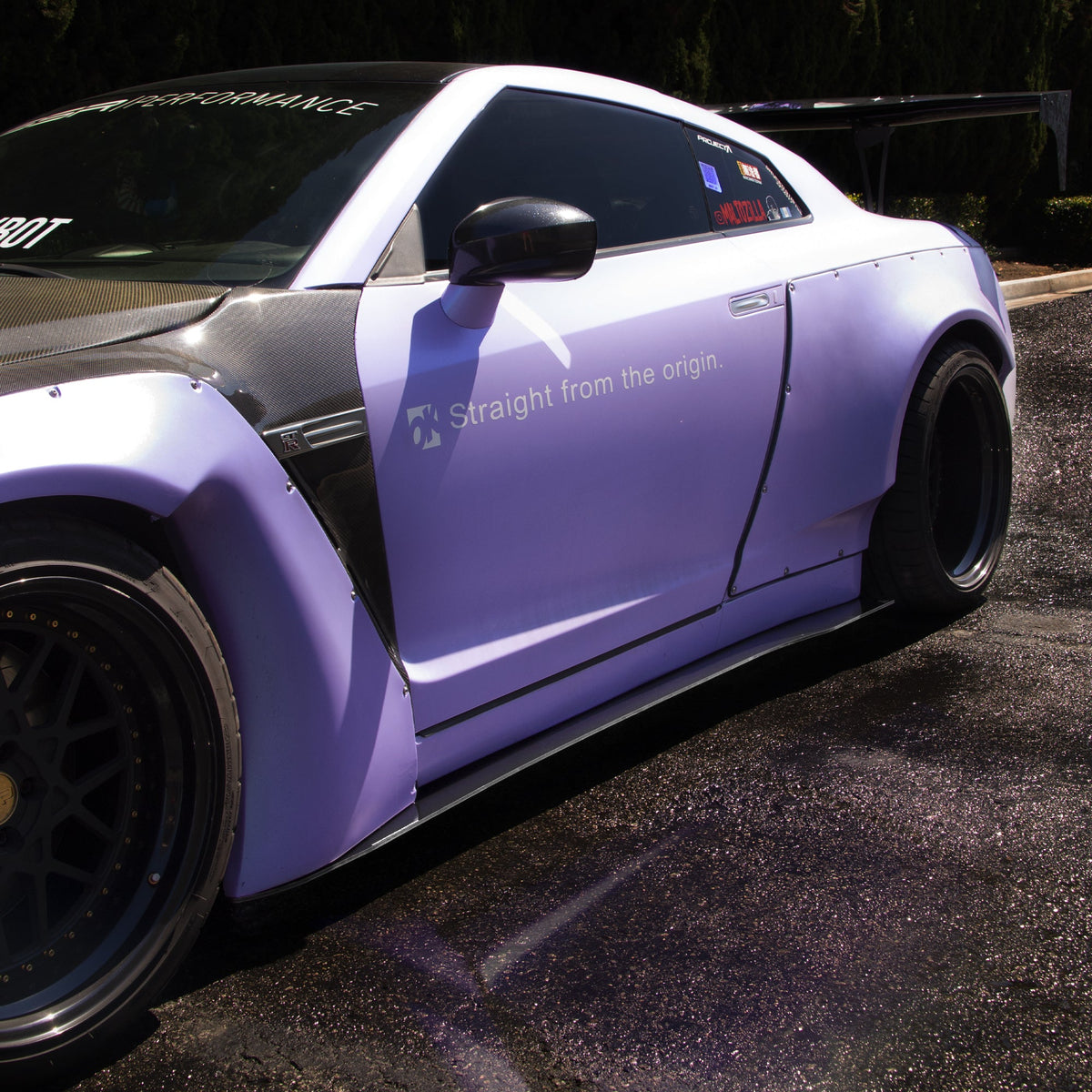 2009-2015 Nissan Gtr R35 (Rocket Bunny Kit) - Side Skirt Splitter Set Aerodynamics