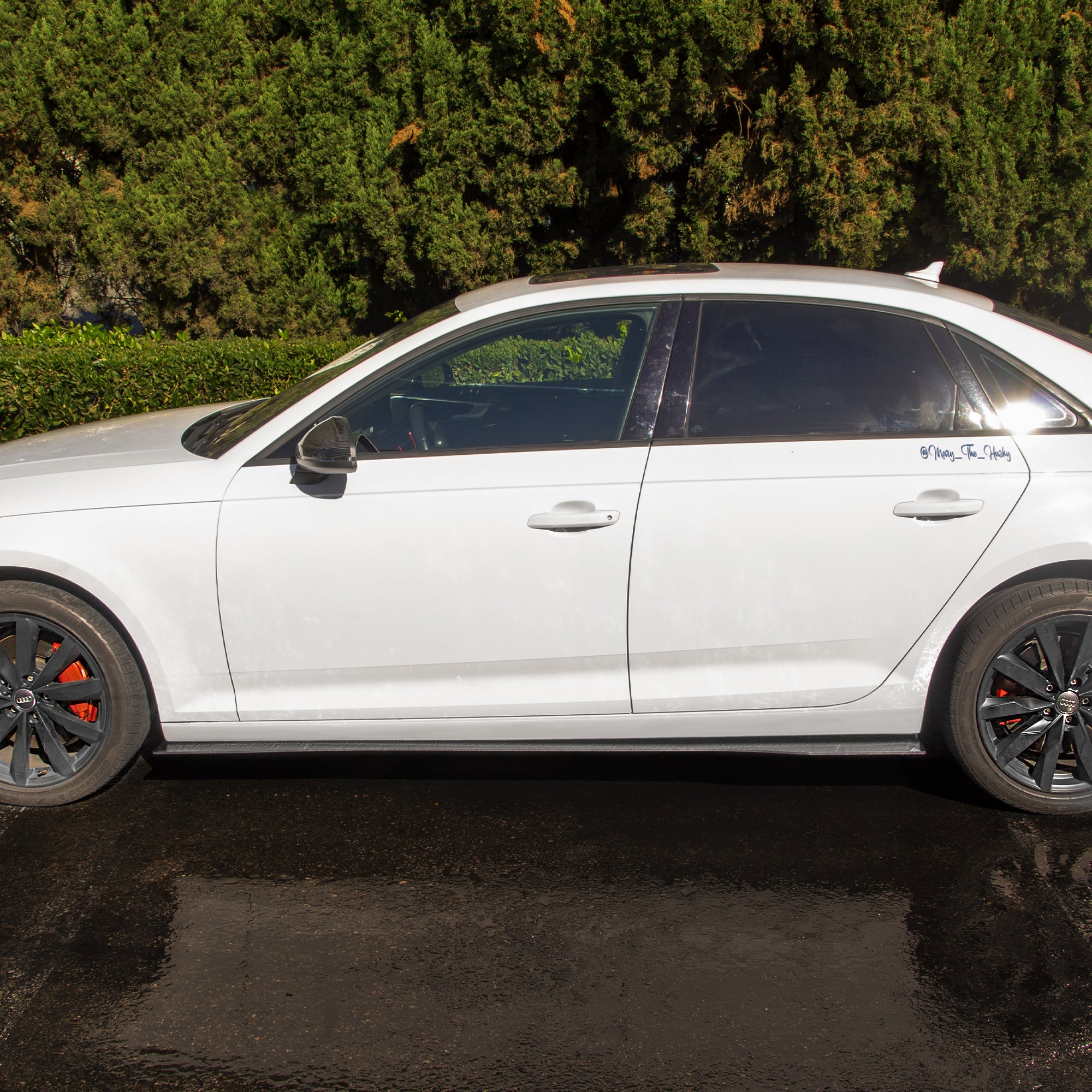 Audi A4 2017-2023 サイドスカートエクステンション 6ピース 2017-2019 Audi A4 Sedan - Side Skirt Splitter Set – Street Aero