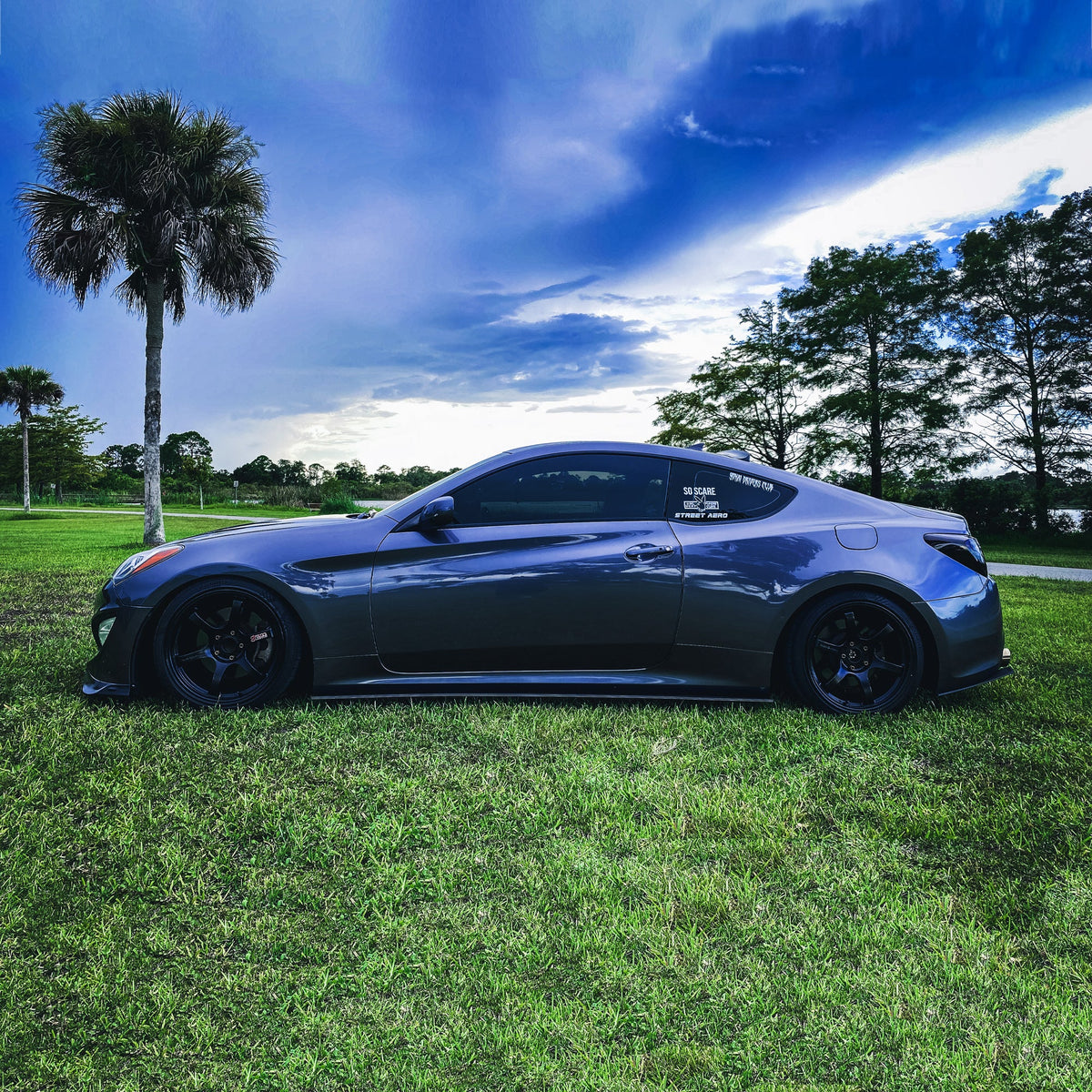 2013-2016 Hyundai Genesis Coupe Bk2 - Side Skirt Splitter Set Aerodynamics
