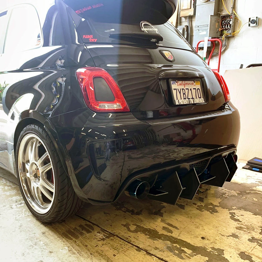Abarth 500 - Classic Edition Rear Diffuser Aero Dynamics