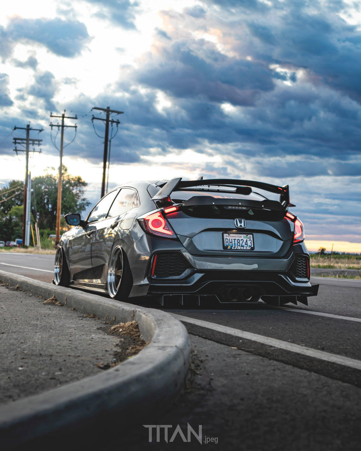 2017-2018 Honda Civic Hatchback - Classic Edition Rear Diffuser Aero Dynamics
