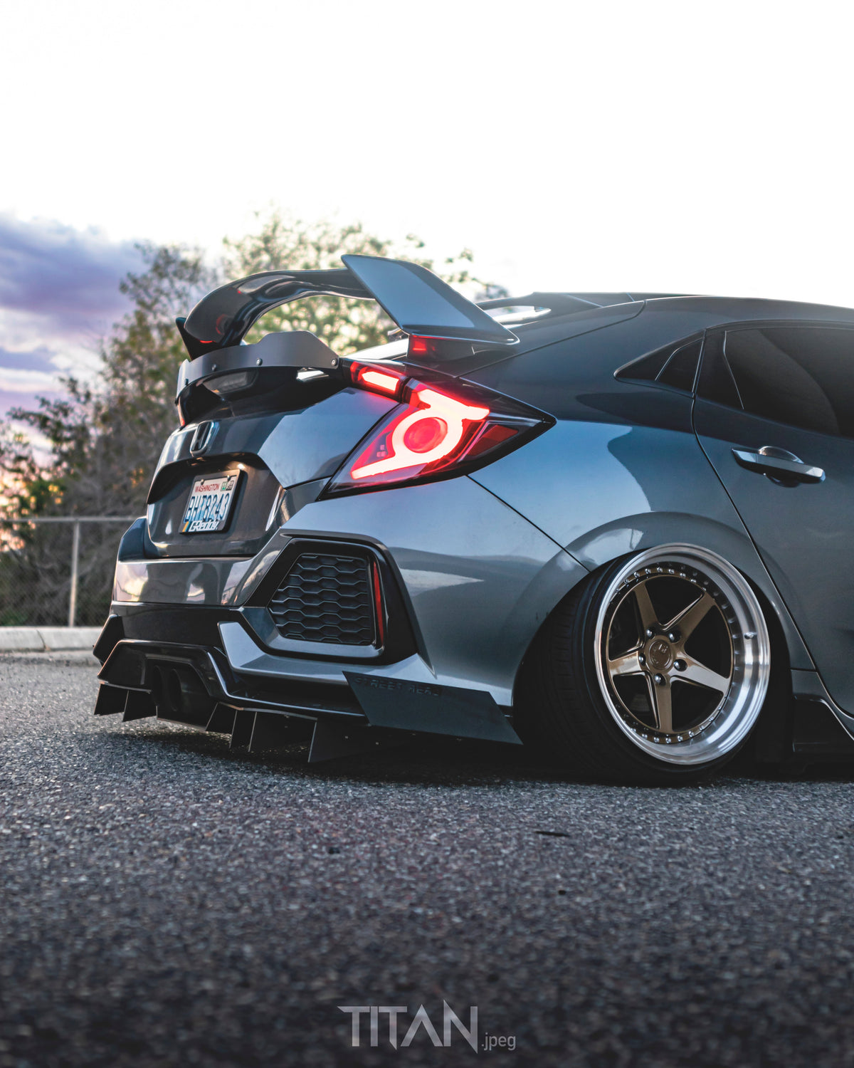2017-2018 Honda Civic Hatchback - Classic Edition Rear Diffuser Aero Dynamics