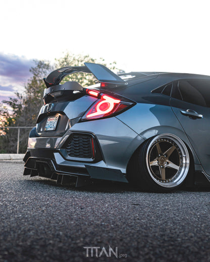 2017-2018 Honda Civic Hatchback - Classic Edition Rear Diffuser Aero Dynamics