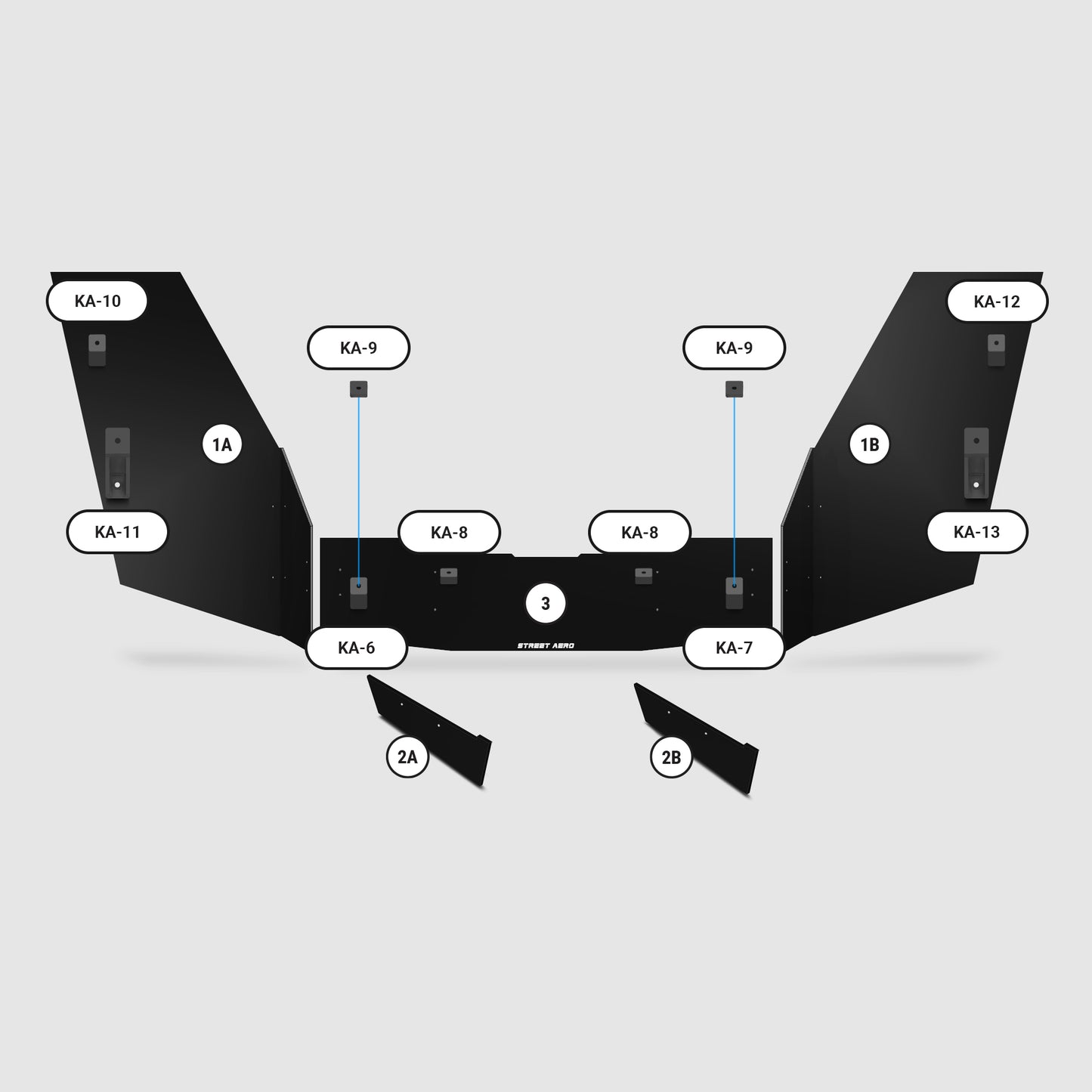 (Replacement Part) 2018-2023 Kia Stinger GT - Edition 1 Rear Diffuser