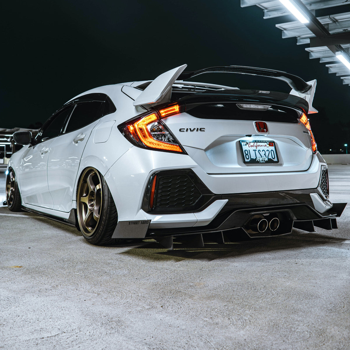 2017-2018 Honda Civic Hatchback - Classic Edition Rear Diffuser Aero Dynamics