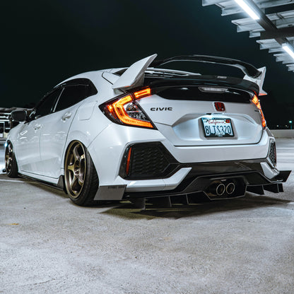 2017-2018 Honda Civic Hatchback - Classic Edition Rear Diffuser Aero Dynamics
