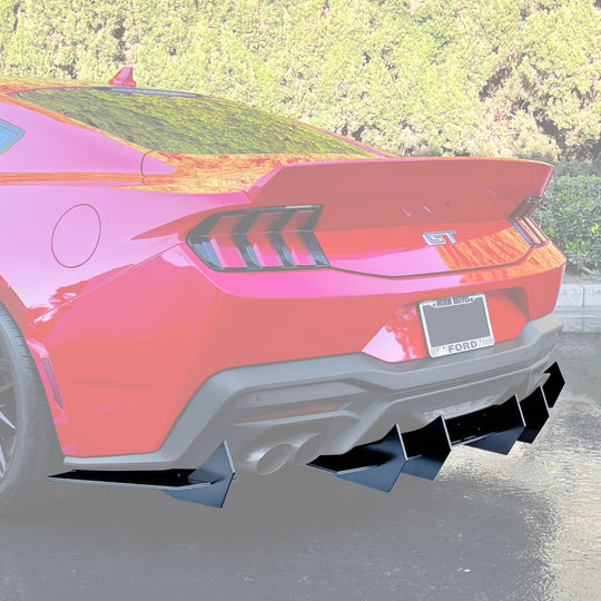 2024-2025 Ford Mustang (Quad Exhaust) - Classic Edition Rear Diffuser