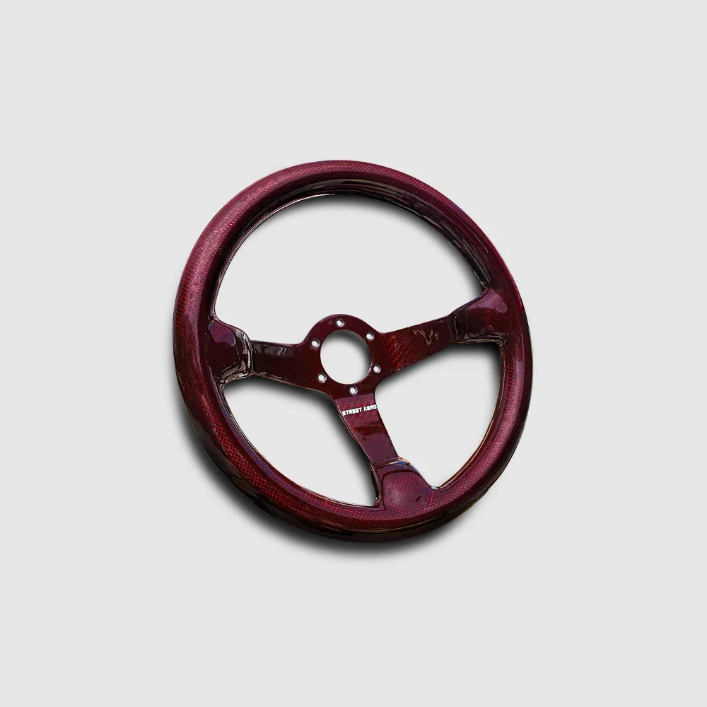 Full Crimson Carbon Fiber Steering Wheel Interior Accessories