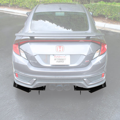 2016-2020 Honda Civic Si Coupe - Rear Diffuser Aerodynamics