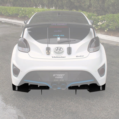 2012-2017 Hyundai Veloster Turbo - Rear Diffuser Aerodynamics