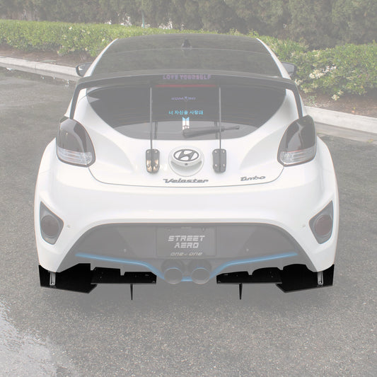 2012-2017 Hyundai Veloster Turbo - Rear Diffuser Aerodynamics