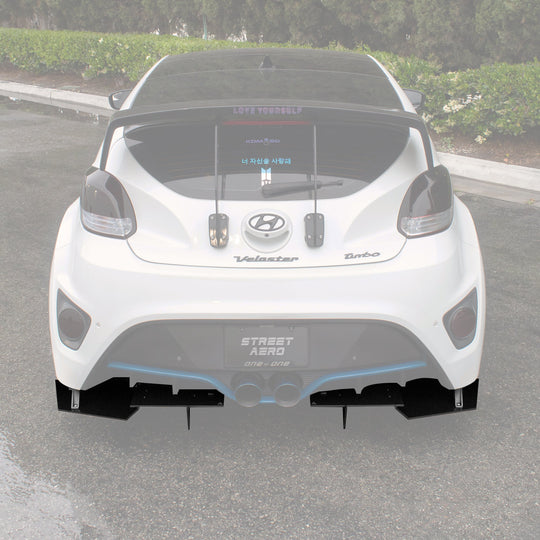 2012-2017 Hyundai Veloster Turbo - Rear Diffuser Aerodynamics