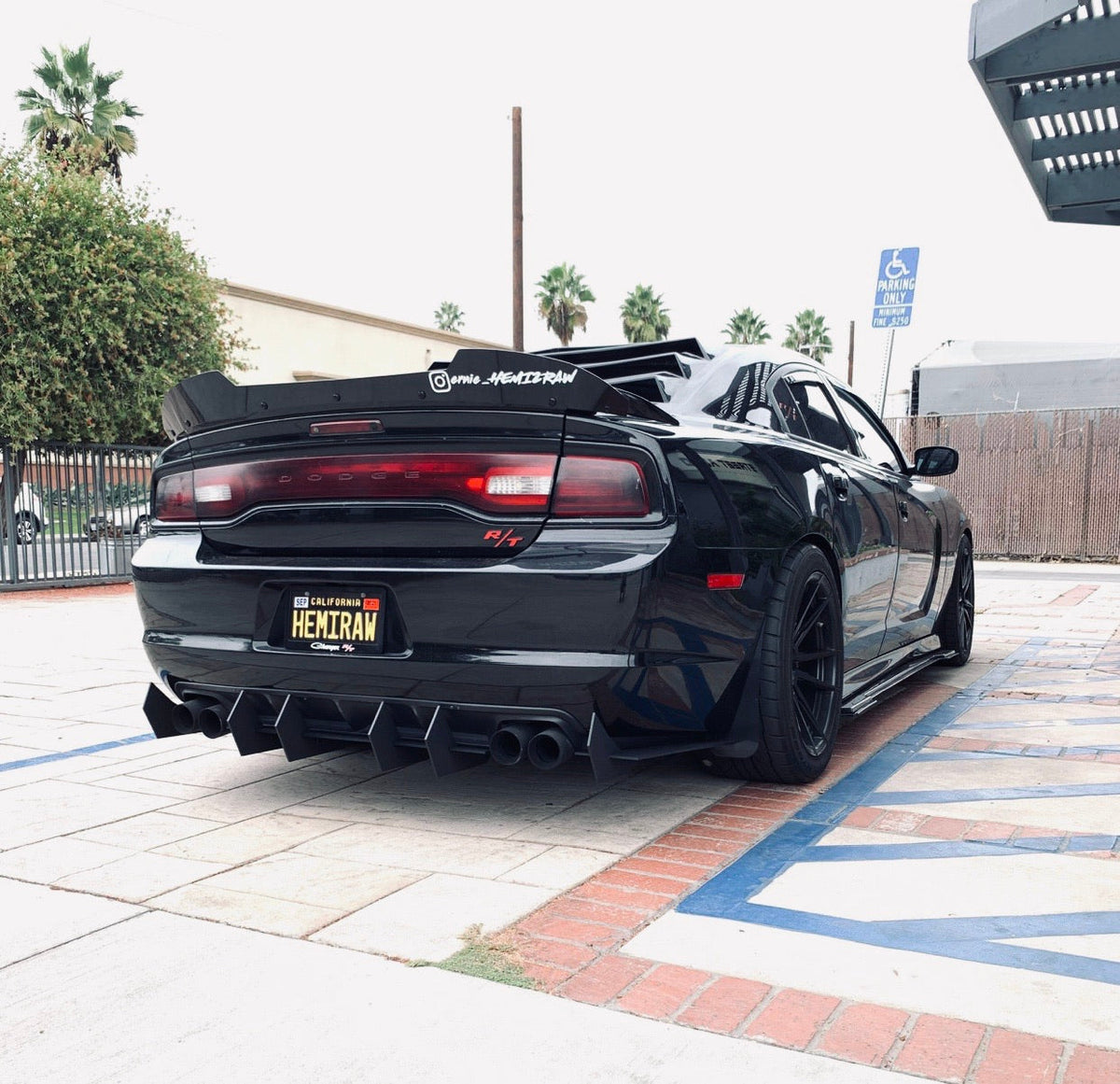 street aero 2011-2014 dodge charger rt rear diffuser