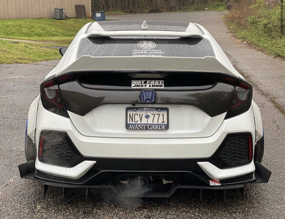 2017-2018 Honda Civic Hatchback - Classic Edition Rear Diffuser Aero Dynamics