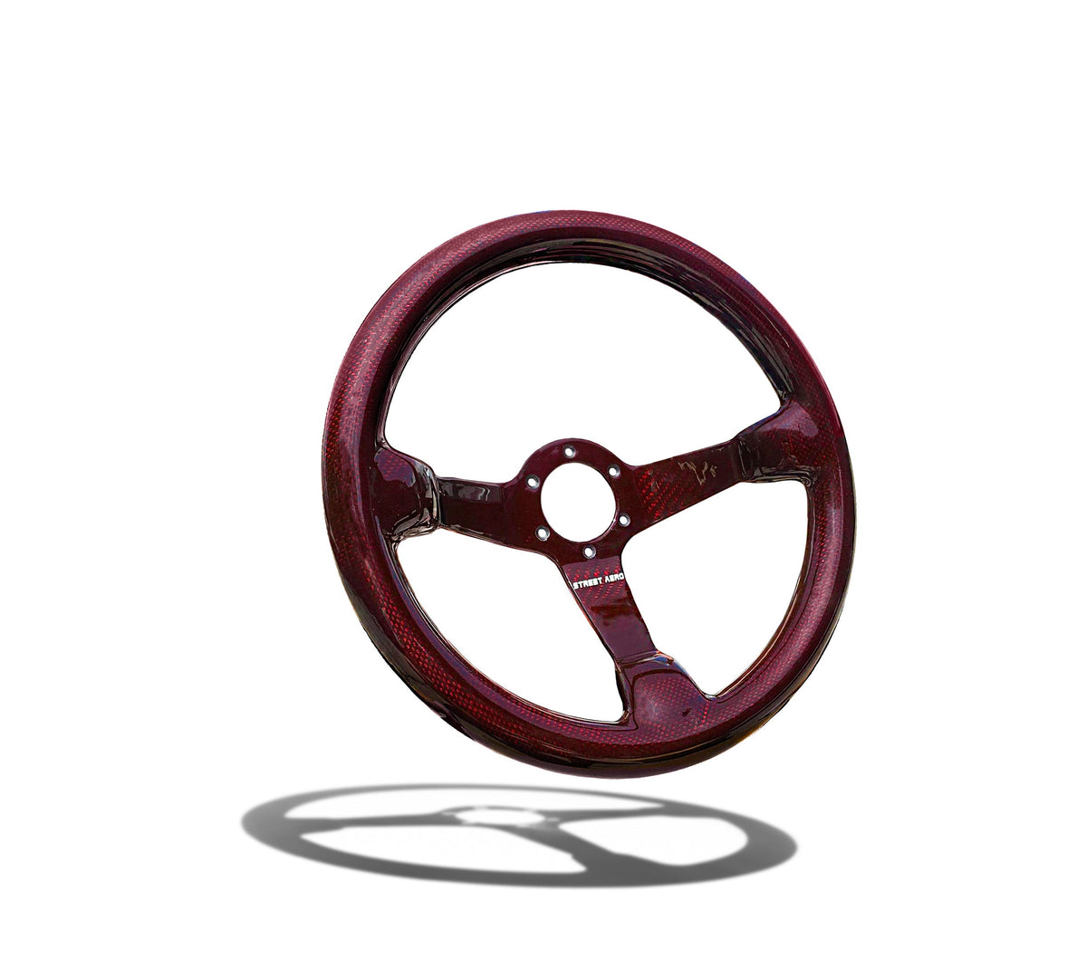 Full Crimson Carbon Fiber Steering Wheel Interior Accessories