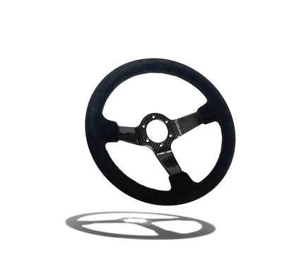 Suede Carbon Fiber Steering Wheel Interior Accessories