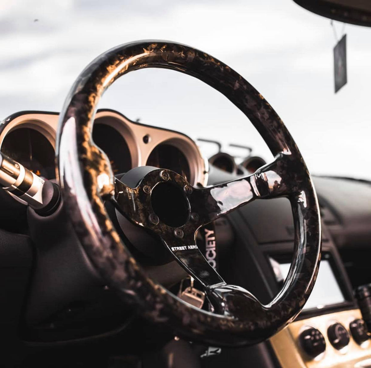 Full Forged Carbon Fiber Steering Wheel Interior Accessories